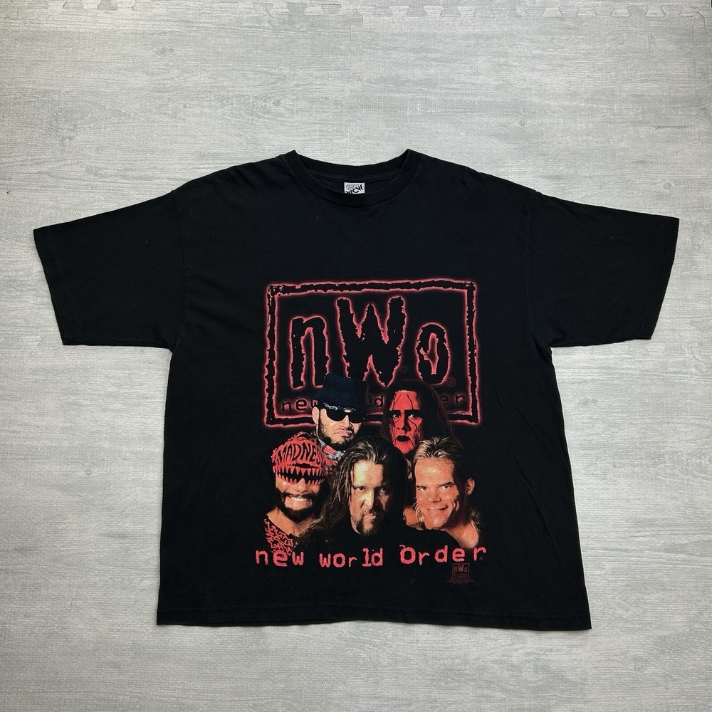 Vintage 90s New World Order Shirt‎ Size XL Black NWO Wrestling 1998 WCW WWF WWE